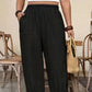 ⏳ LIMITED TIME 50% OFF! 👖 Women's Cuffed Ankle Pants – Relaxed Fit, Elastic Waist & Solid Colors 💛