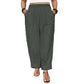 ⏳ LIMITED TIME 50% OFF! 👖 Women's Cuffed Ankle Pants – Relaxed Fit, Elastic Waist & Solid Colors 💛