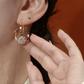 🌸 50% OFF NOW! 🌸Double Hoop Sparkling Zirconia Ball Earrings