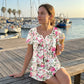 📢📢40% OFF !! ⏰Women’s Flowy Floral Button-Up Tee – Casual, Breezy, Versatile 🌸