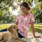 📢📢40% OFF !! ⏰Women’s Flowy Floral Button-Up Tee – Casual, Breezy, Versatile 🌸