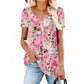 📢📢40% OFF !! ⏰Women’s Flowy Floral Button-Up Tee – Casual, Breezy, Versatile 🌸
