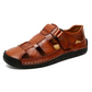 👞 50% OFF NOW! 🏖️ Men's Closed-Toe Beach Sandals – Breathable Hollow Design & Cushioned Comfort 👟