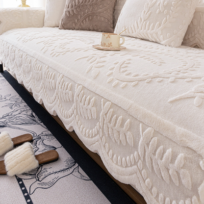 🎉 LIMITED TIME 50% OFF! 🐰 Faux Rabbit Fur Non-Slip Couch Covers – Elegant Embossed Design, Soft Fur & Silicone Anti-Slip Backing ✨