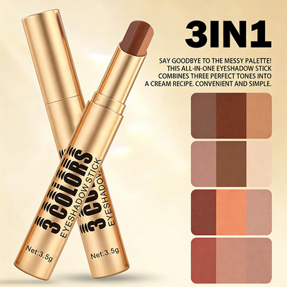 🌸 BUY 1 GET 1 FREE! ✨ 3-in-1 Gradient Eyeshadow Stick – Highlight, Transition & Shadow in One, One-Swipe Application & Ergonomic Curved Nib – Long-Wearing Waterproof Creamy Formula for Effortless Eye Looks 💫
