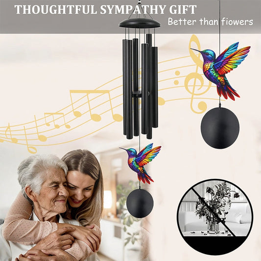 🎵Vintage Metal Memorial Wind Chimes – Soothing Melody, Rust-Resistant Aluminum, Retro Design ✨