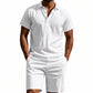 🔥 Pro-Favorite Men's Casual Top & Shorts 2-Piece Set – Linen Blend – Breathable ☀️