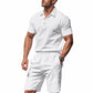 🔥 Pro-Favorite Men's Casual Top & Shorts 2-Piece Set – Linen Blend – Breathable ☀️