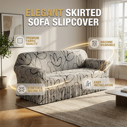 🛋️ 50% OFF! ✨ Universal Stretch Fitted Couch Slipcover – High-Stretch Premium Fabric, Elegant Ruffled Hem & Complete Living Room Upgrade – Instant Sofa Makeover in Minutes 🏠