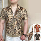🧥 LIMITED-TIME 50% OFF! 💥 Men's Vintage Floral Print Zip-Up Top – Ultra-Soft, Structured Collar, Versatile ✨