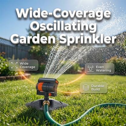 🏆 LAST DAY SPECIAL 50% OFF! 🔥 Wide-Coverage Automatic Rotating Garden Sprinkler – Oscillating Rain-Like Hydration for Lush Lawns 🌿