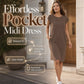 👗 LIMITED TIME 50% OFF! ✨ Women's Crew Neck Solid Color Dress – Cotton Blend, Cap Sleeves & Relaxed Fit 🌸
