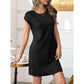 👗 LIMITED TIME 50% OFF! ✨ Women's Crew Neck Solid Color Dress – Cotton Blend, Cap Sleeves & Relaxed Fit 🌸