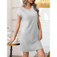 👗 LIMITED TIME 50% OFF! ✨ Women's Crew Neck Solid Color Dress – Cotton Blend, Cap Sleeves & Relaxed Fit 🌸