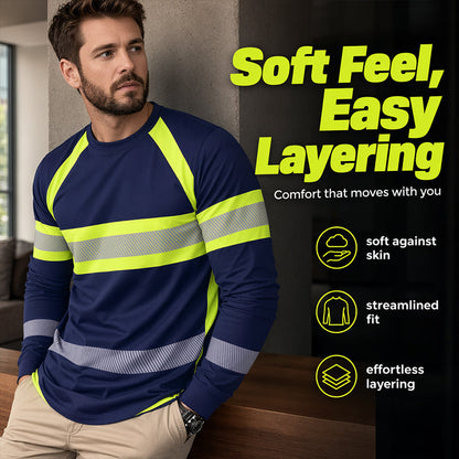 📢 LIMITED TIME 50% OFF! ⏰ Crewneck Color Block Long Sleeve T-Shirt – High-Contrast Stripes & Breathable Polyester 💪