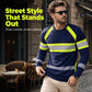 📢 LIMITED TIME 50% OFF! ⏰ Crewneck Color Block Long Sleeve T-Shirt – High-Contrast Stripes & Breathable Polyester 💪
