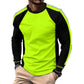 📢 LIMITED TIME 50% OFF! ⏰ Crewneck Color Block Long Sleeve T-Shirt – High-Contrast Stripes & Breathable Polyester 💪