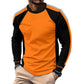 📢 LIMITED TIME 50% OFF! ⏰ Crewneck Color Block Long Sleeve T-Shirt – High-Contrast Stripes & Breathable Polyester 💪