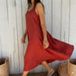👗✨ FLASH SALE 50% OFF! Women's Casual Loose Fit A-Line Dress – Breathable Blend Fabric, Round Neck Spaghetti Straps, 5 Colors, Sizes S-3XL 🔥