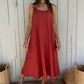 👗✨ FLASH SALE 50% OFF! Women's Casual Loose Fit A-Line Dress – Breathable Blend Fabric, Round Neck Spaghetti Straps, 5 Colors, Sizes S-3XL 🔥