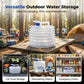 ⛺💧Collapsible Food-Grade LDPE 4 Water Container with Spigot | Adjustable-Flow Tap,Fold-Flat Storage🧪