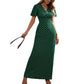 👗 PROMO LIMITÉE -50% ! ✨ Robe Maxi à Pois Femme – Col V, Manches Papillon, Coupe Cintrée, Tissu Respirant, 6 Coloris, XS-XL 🎀