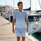 👕 LIMITED TIME 50% OFF! ✨ Men's Geometric Print Collared Top & Shorts Set – Modern Pattern & Breathable Coordinated Look 🔷