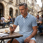 👕 LIMITED TIME 50% OFF! ✨ Men's Geometric Print Collared Top & Shorts Set – Modern Pattern & Breathable Coordinated Look 🔷