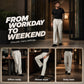 ⏳ LIMITED-TIME 50% OFF! ⏰ Men's Soft Draped Straight Leg Trousers – Side Pockets, Button Closure, 3 Colors, Sizes M-2XL 👖