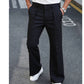⏳ LIMITED-TIME 50% OFF! ⏰ Men's Soft Draped Straight Leg Trousers – Side Pockets, Button Closure, 3 Colors, Sizes M-2XL 👖