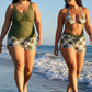 Women's 3-Piece Swimsuit Tankini Set with Shorts – Nylon-Spandex – Tummy Control & Push-Up Support for Active Women 👙