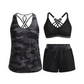 Women's 3-Piece Swimsuit Tankini Set with Shorts – Nylon-Spandex – Tummy Control & Push-Up Support for Active Women 👙