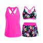 Women's 3-Piece Swimsuit Tankini Set with Shorts – Nylon-Spandex – Tummy Control & Push-Up Support for Active Women 👙
