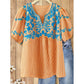 ⏳ LIMITED TIME 50% OFF! 🌸 Embroidered Breezy Blouse – Bohemian Floral Design & Elegant V-Neck Silhouette 👚