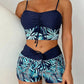 📢 LIMITED TIME 50% OFF! 👙 Women's Printed Two-Piece Swimsuit – High Waist Design, Boxer Style Bottoms & Lace-Up Detail ⏰✨