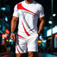 🎉 LIMITED TIME 50% OFF! 👕 Men's Casual Summer T-Shirt & Shorts 2-Piece Set – Breathable Fabric & Modern Graphic Print ☀️