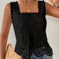 🎉 LIMITED TIME 50% OFF! 💝 Women's Elegant Square Neck Lace Tank Top – Crochet Lace & Scalloped Hem, 50K+ Sold! 🌸
