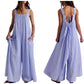 🎉 LIMITED TIME 50% OFF! 👗 Women Casual Wide Leg Jumpsuit – Adjustable Tie-Back Design & Deep Side Pockets 🌸