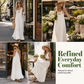 🎉 LIMITED TIME 50% OFF! 👗 Women Off-Shoulder Draped Maxi Dress – Relaxed A-Line Silhouette & Minimalist Elegance 🌸