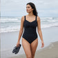 🎁 LIMITED TIME 50% OFF! 💥 Women's Classic Plus-Size One-Piece Swimsuit – Ruffled Tummy Control & Scalloped Neckline 👙