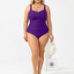 🎁 LIMITED TIME 50% OFF! 💥 Women's Classic Plus-Size One-Piece Swimsuit – Ruffled Tummy Control & Scalloped Neckline 👙