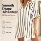 🎉 LIMITED TIME 50% OFF! 👗 Women's Casual V-Neck Puff Sleeve Dress – 63K+ Sold! Striped Design & Practical Side Pockets 🌸 标题翻译：