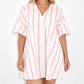 🎉 LIMITED TIME 50% OFF! 👗 Women's Casual V-Neck Puff Sleeve Dress – 63K+ Sold! Striped Design & Practical Side Pockets 🌸 标题翻译：