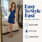 🎉 LIMITED TIME 50% OFF! 👗 Women's Ruffle Strap Ruched Denim Dress – Sculpted Hourglass Fit & Feminine Details 💙