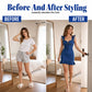 🎉 LIMITED TIME 50% OFF! 👗 Women's Ruffle Strap Ruched Denim Dress – Sculpted Hourglass Fit & Feminine Details 💙