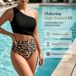 🎉 LIMITED TIME 50% OFF! 🐆 Women One-Shoulder Swimsuit – 69K+ Sold! Cutout Leopard Design & High-Waisted Fit ☀️