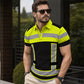 📢 LIMITED TIME 50% OFF! 👕 Men's High Visibility Reflective Short Sleeve Shirt – Neon Blocks & Athletic Fit Cut ⏰
