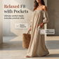 🎉 LIMITED TIME 50% OFF! 👗 Women's Off-Shoulder Maxi Dress – Lantern Sleeves, Relaxed Fit & Side Pockets 🌸