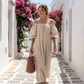 🎉 LIMITED TIME 50% OFF! 👗 Women's Off-Shoulder Maxi Dress – Lantern Sleeves, Relaxed Fit & Side Pockets 🌸