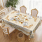 🌸 LIMITED TIME 50% OFF! 🍽️ Waterproof Gold Rose Tablecloth – Embossed Effect, Stain-Resistant & Elegant for Dining ✨